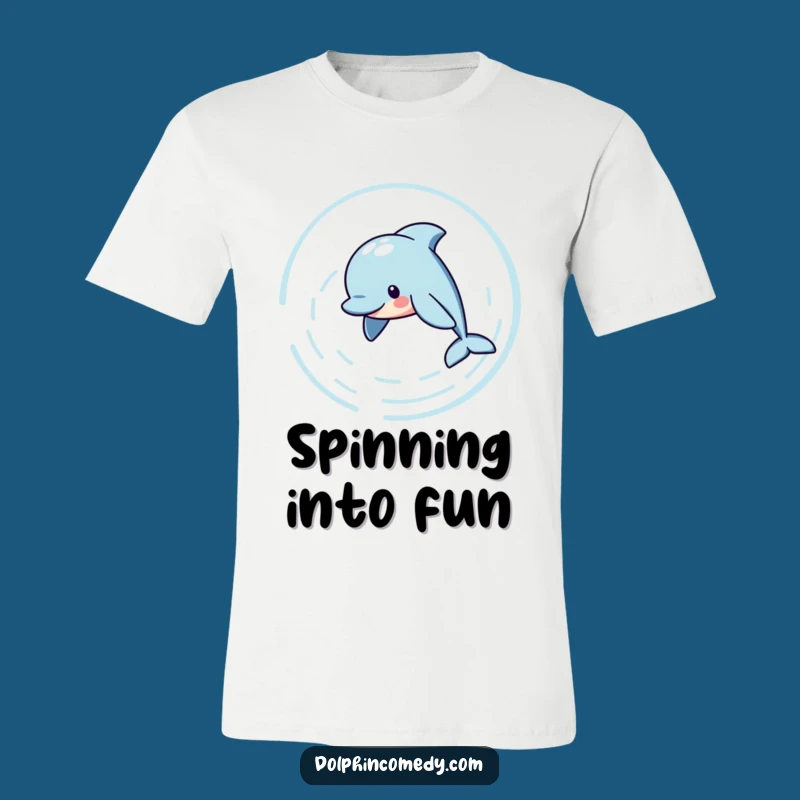 Funny Dolphin T-Shirt: Playful Circle Swimmer Ripples, Your Cool Funny Gift