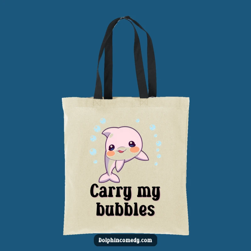 Funny Dolphin Bubble Ring Tote Bag: Carry Playfulness and Joy