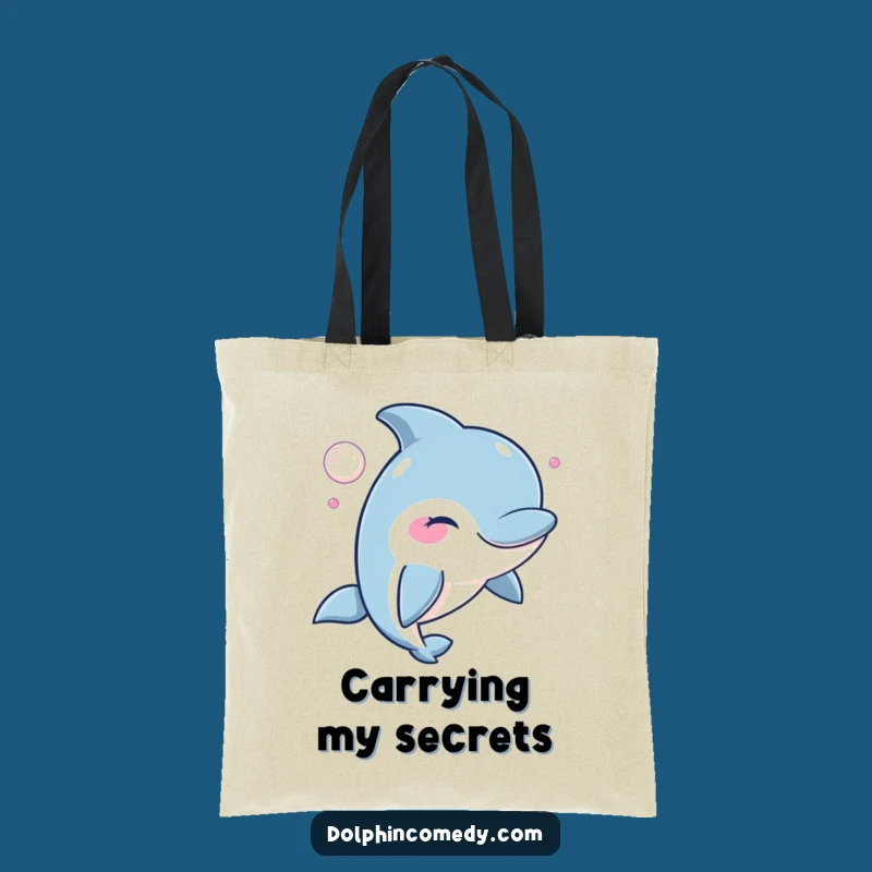 Mischievous Dolphin Tote Bag: Carry Your Goods with a Wink