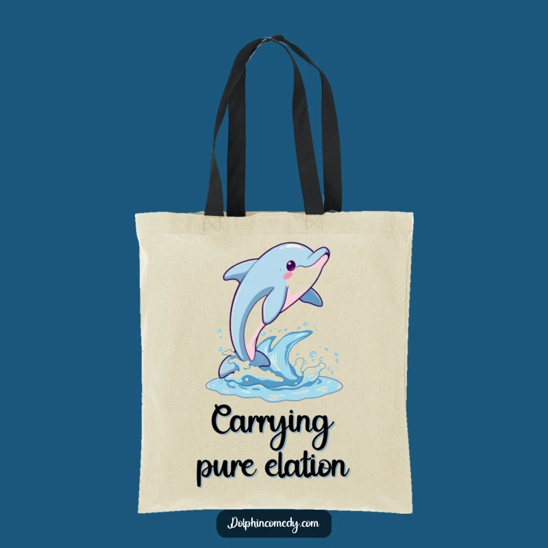 Funny Dolphin Leap Tote Bag - Carry Your Joy Funny Gift