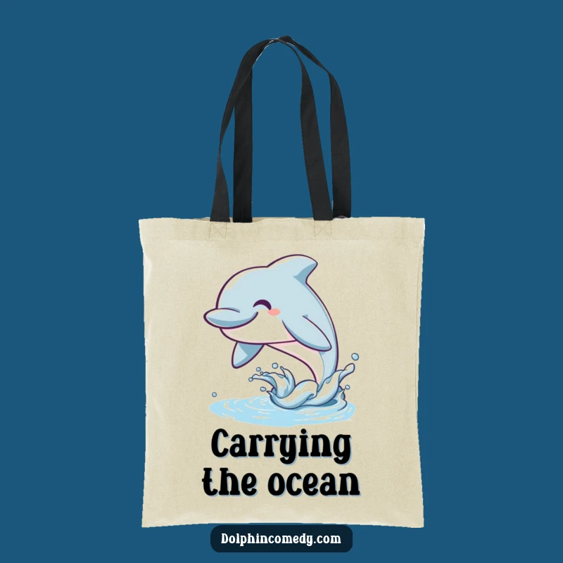Funny Dolphin Tote Bag: Carry Your Ocean Joy with Style!