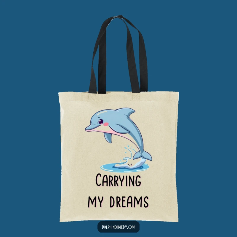 Funny Free Dolphin Tote Bag: Carry Your Freedom Everywhere